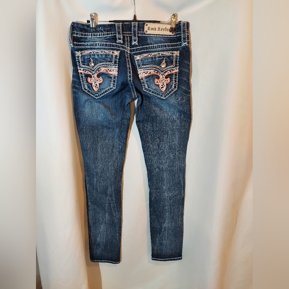 Rock Revival Denim - Rock Revival YUI Skinny Low Rise Edgy Stretch Jeans - 27"